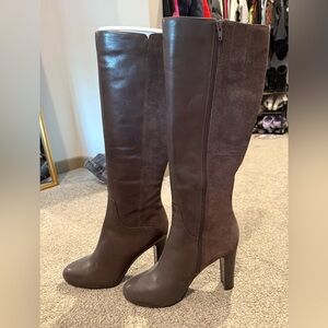 Nine West Brown Over the Knee Boots High Heel